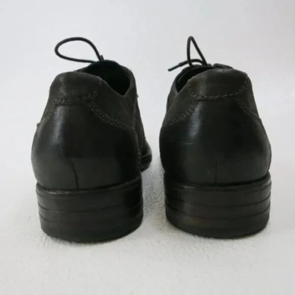 Clarks Denton Dane 66141 Brown Nubuck Leather Dress Oxfords Mens Kutsu sz 10.5 M